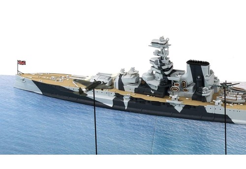 Pit Road 1:700 Royal Navy Barham VS German Air Force Paper Base Plastic Model - 第 3/5 張圖片