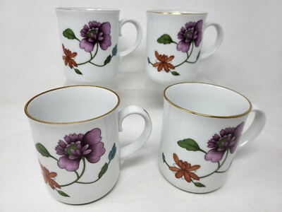 Lot of 4 Royal Worcester Astley 3.5'' Coffee Mug Small Handle