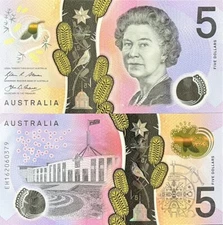 Australia 5 Dollars 2016 P 62 Polymer UNC