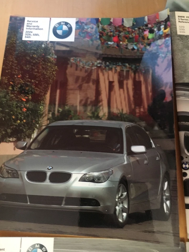 2004 BMW 545i 525i 530i руководство пользователя полный комплект с наклейкой на окно - Изображение 2 из 4
