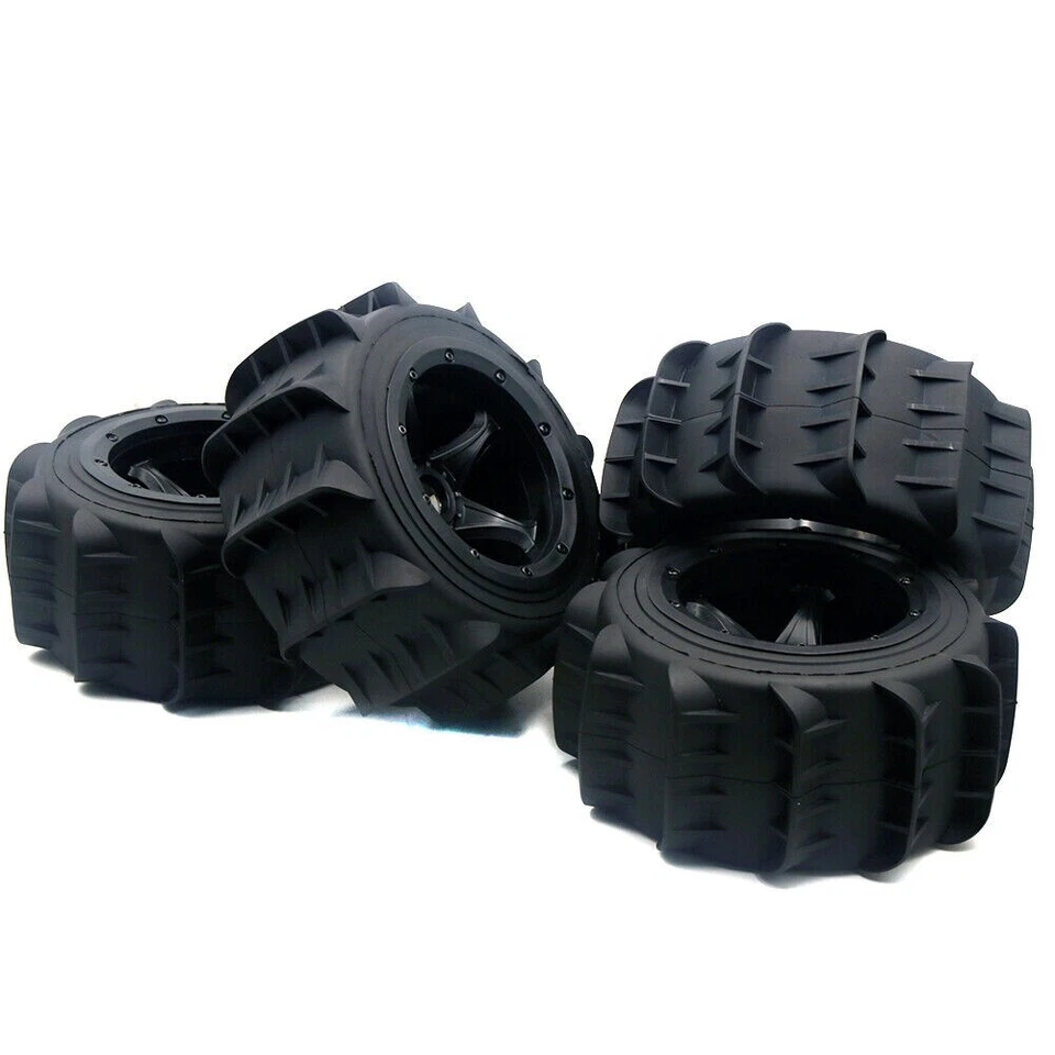 Sand Wheel Tire 4PCS 24mm IN US For 1/5 HPI baja 5B Kraton 8s Losi DBXL-E 2.0 RC - Image 4 of 4