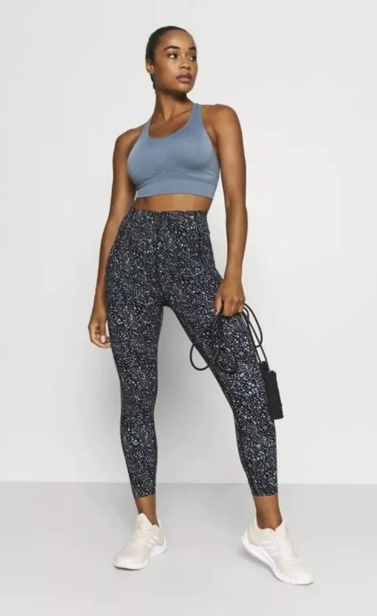 SWEATY BETTY *XS* BLUE CELESTIAL DOT PRINT POWER LEGGINGS FULL