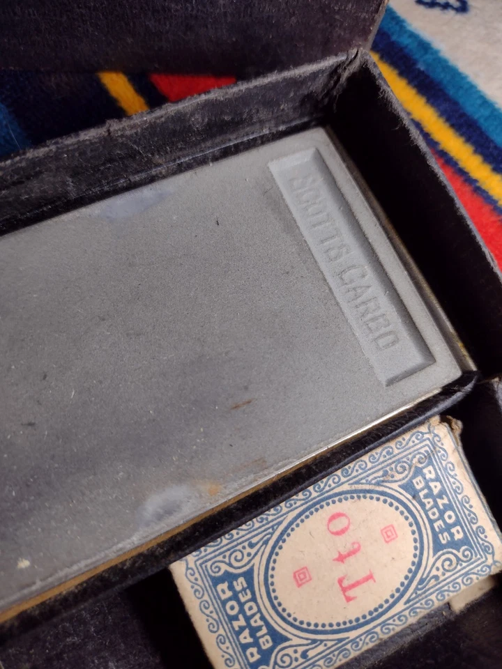 * DE COLECCIÓN * Afilador de rodamientos de bolas Scotts piedra de afilar antigua afilar PAT 1918 Foto 4 de 4