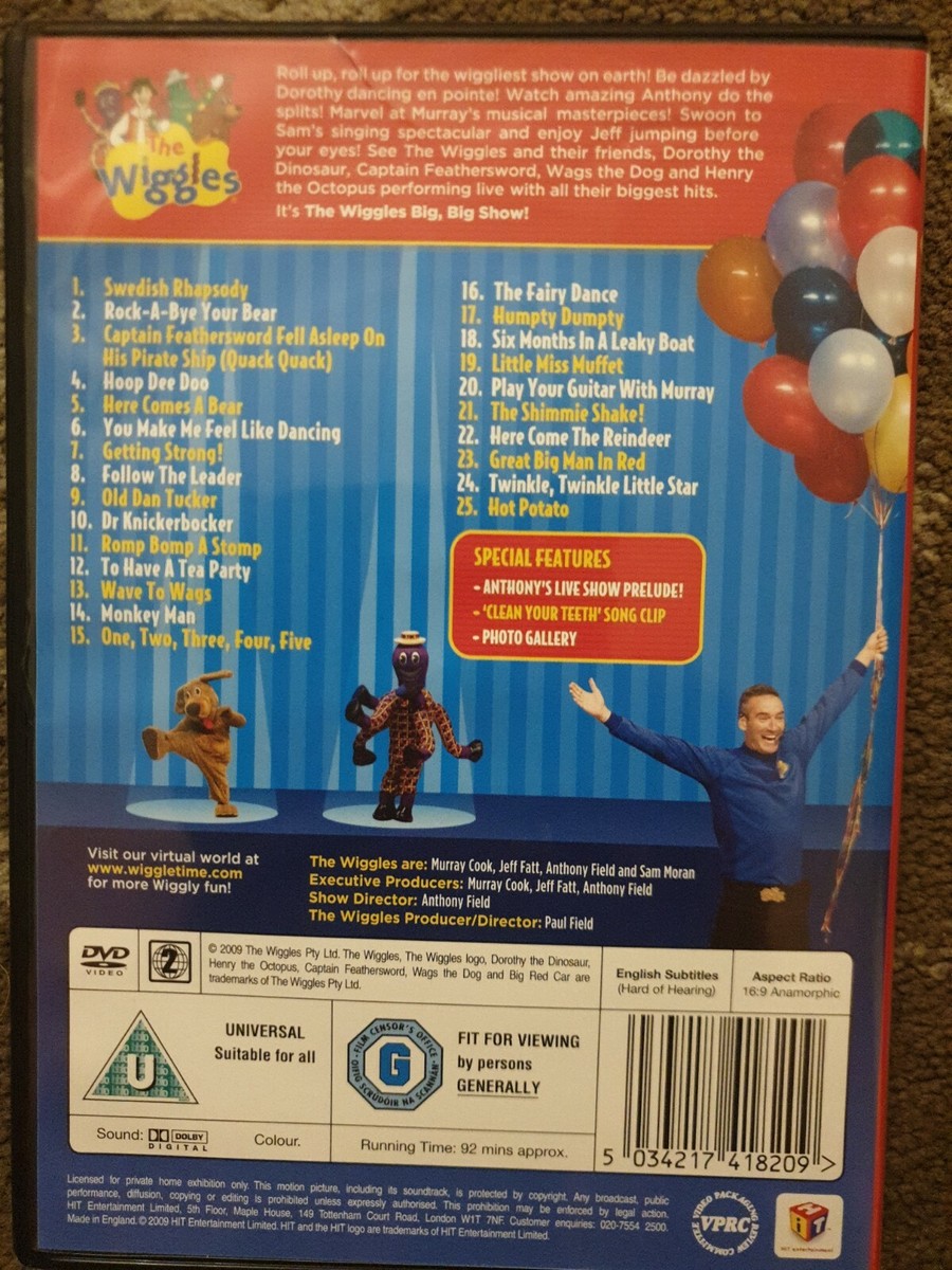 THE WIGGLES BIG BIG SHOW LIVE IN CONCERT DVD KIDS | eBay