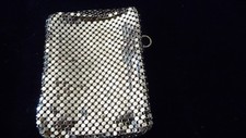 523 vtg change purse gold metal mesh coin un marked 3 1/4'' x 2 1/2'' w