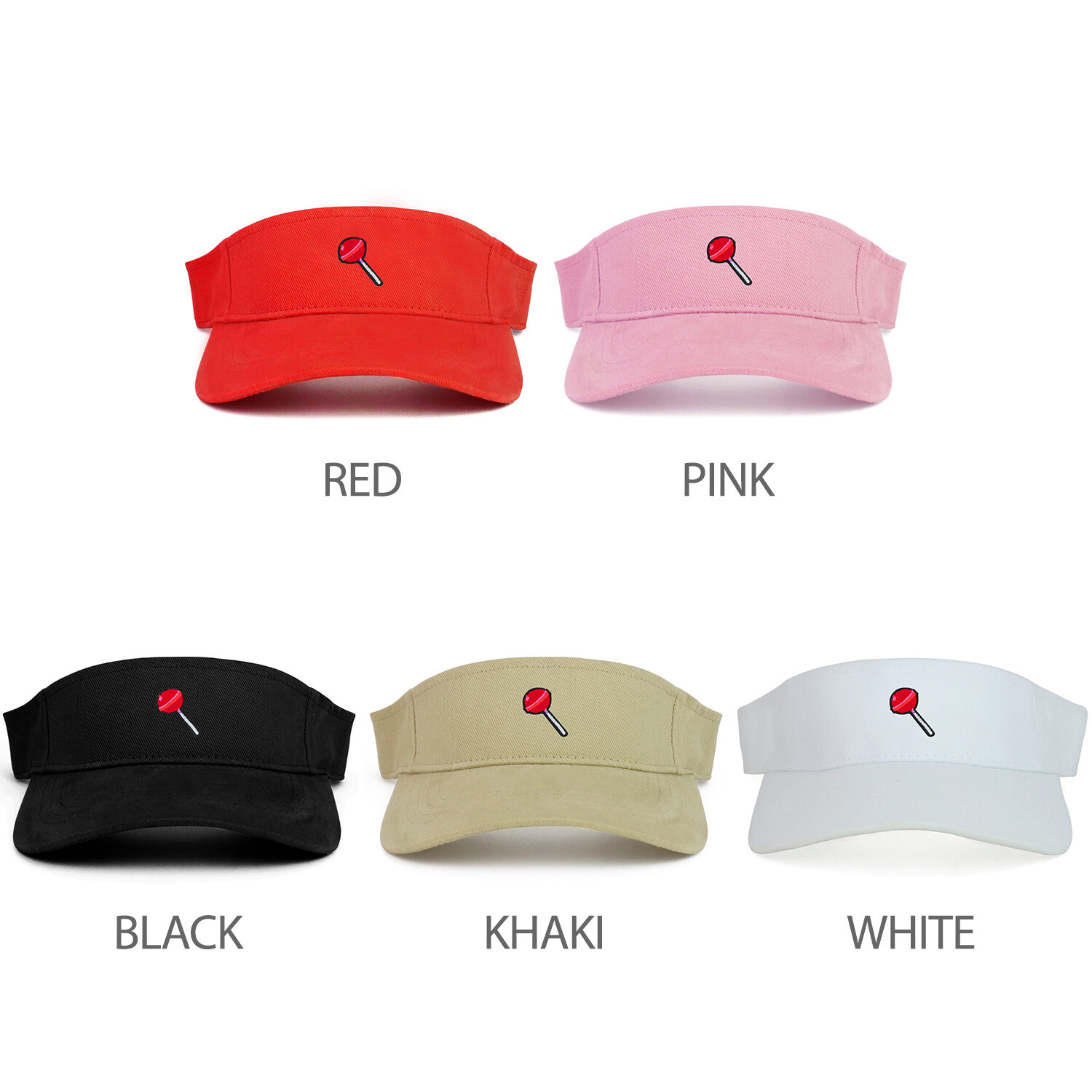 Lollipop Patch Cotton Adjustable Visor Cap - FREE SHIPPING