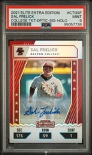 2021 Elite Extra College Tickets Signatures Sal Frelick /25 Brewers PSA 9 Pop 1