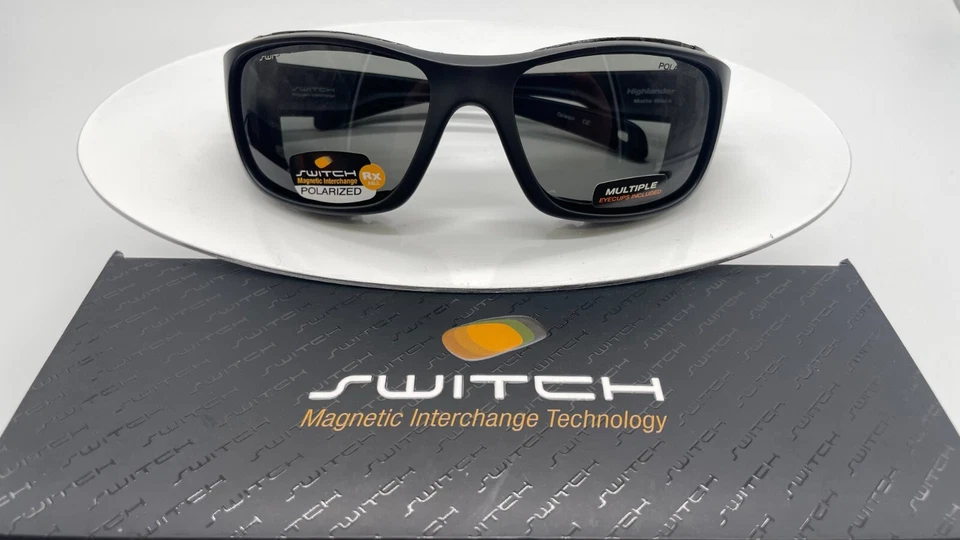 Switch Highlander negro mate - gafas de sol polarizadas - tecnología de intercambio magnético Foto 3 de 4