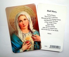 The Hail Mary Prayer Card Catholic - Our Lady