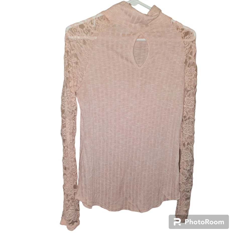 Filly Flair Turquesa Rosa Encaje Manga Larga Mezcla Rayón Manga Encaje L Foto 2 de 3