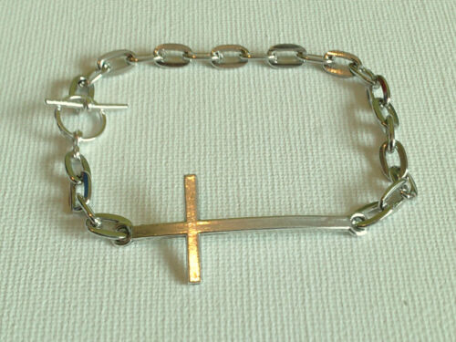Unisex Sideways Cross Bracelet - Afbeelding 1 van 1