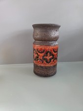 Vaso ceramica Bitossi Aldo Londi Italia anni 60 rilievo vintage stile lava grassa