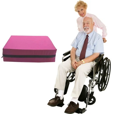 GRIZZLY FOAM Reflex Foam Cushion Waterproof WHEELCHAIR CUSHION PRESSURE RELIEF SEAT PAD