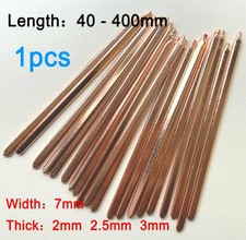 1 Copper Flat Heat Pipe for Cooling Laptop CPU/GPU Heatsink 40-400mm L Width 7mm