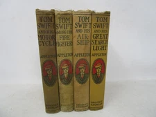 Lot of 4 Tom Swift Great Search Light Airship Fire Fighters Motorcycle 1910 1921