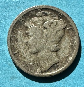 1918-S Mercury Dime. 90% Silver. VG Condition. Charity Auction/Animal Rescue.