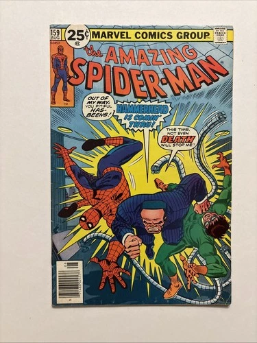 The Amazing Spider-Man #159 (Marvel Comics August 1976) Hammerhead Cover FN-