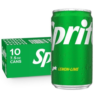 Lemon Lime Soda Soft Drinks 7.5 fl oz 10 Pack Cans