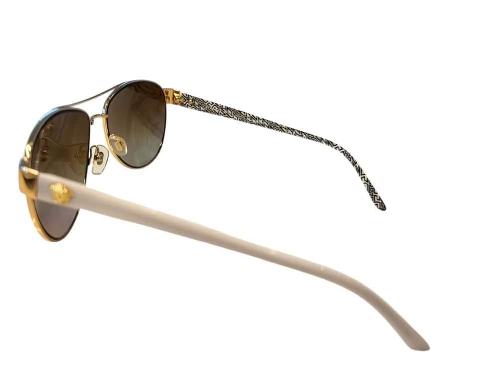 Gafas de sol Versace Aviator OVE4251 blancas y doradas polarizadas vintage Foto 4 de 4
