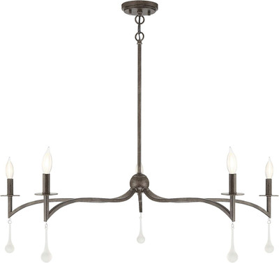 Laramie 5-Light Chandelier in Chelsea Walnut - 300 Watts Elegance