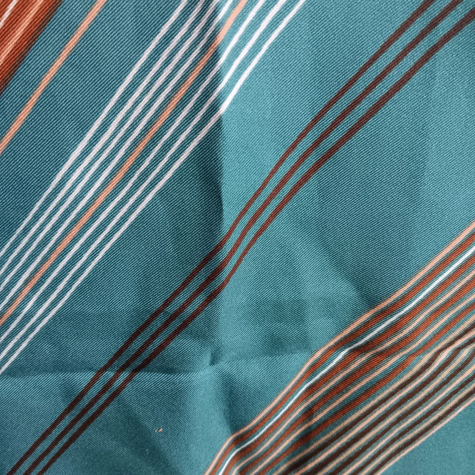 Vintage 1970s Striped Hippie Scarf 24x26" Polyester Deco women Print - Image 4 of 4