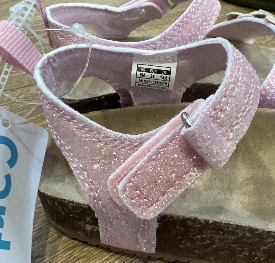 Sandalias Carter’s Niñas Talla 8 Rosa Pálido Flores Brillantes Zapatos Niño Pequeño Foto 2 de 4