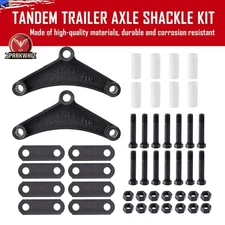 SPARKWHIZ Heavy Duty Tandem Trailer Axle Shackle Kit For Double Eye Leaf Springs