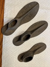 Lot Of 3 Vintage Cast Iron Cobbler shoe form- AL, BL, CL