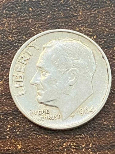 1964 p Roosevelt silver dime a very fine coin . plus a surprise