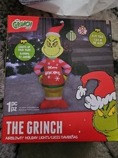 Gemmy Dr. Seuss The Grinch 4 Ft Christmas Light Up Airblown Inflatable