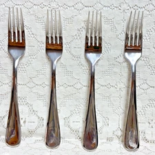 Mikasa Bravo Dinner Forks 8 3/8" Stainless Glossy 18/10  Set of 4
