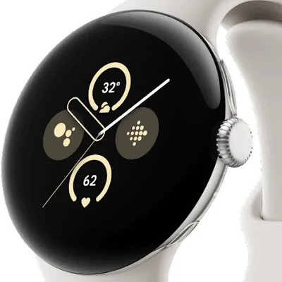 Google Pixel Watch 2 (WiFi) Polished Silver - OHNE BAND - OHNE LADEKABEL