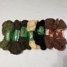 HEAVY RUG YARN SKEINS LATCH HOOK Rayon/Cotton Various Colors Lot Of 7 NOS