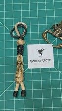 Paracord Keychain Lanyard/ Spartan Helmet Pendant With A Unique EDC Bead