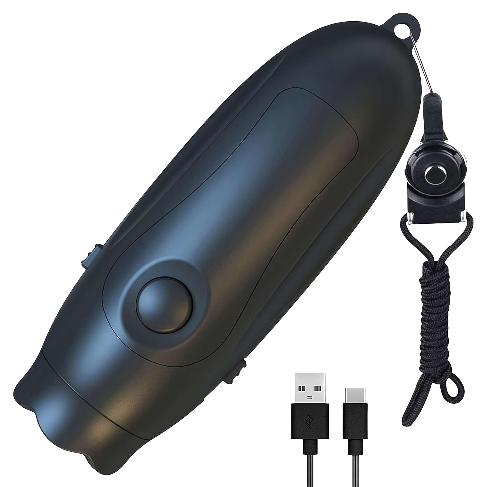 Electric Whistle Loud Safety Whistle With Lanyard Multifunctional USB Rechargeab