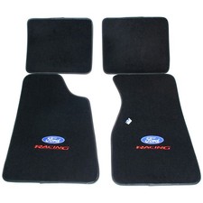 Acc Carpeted Floor Mat Set Mustang 79-93 Black W Ford Racing Logo Acc Carpeted Floor Mat Set Mustang 79-93 Black W Ford Racing Logo