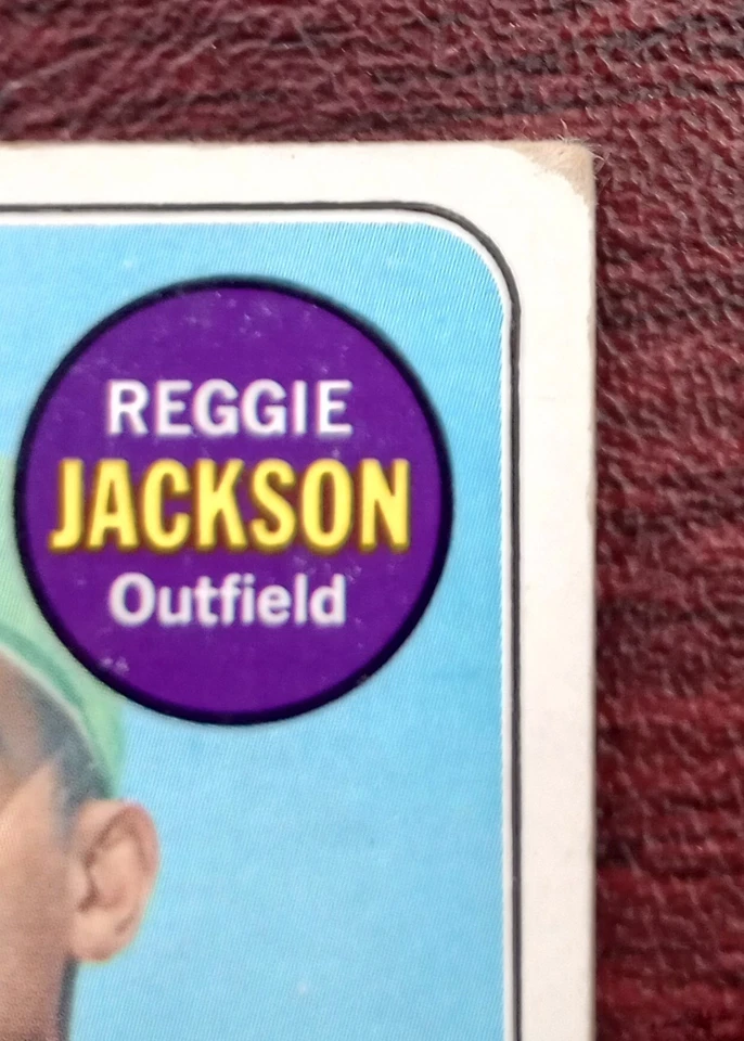 1969 Topps - Reggie Jackson #260 (RC) novato Oakland A's Salón de la fama Foto 4 de 4