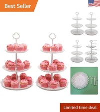 Generous Capacity 3-Tier Cupcake Stand - Perfect for Birthdays Tea Parties
