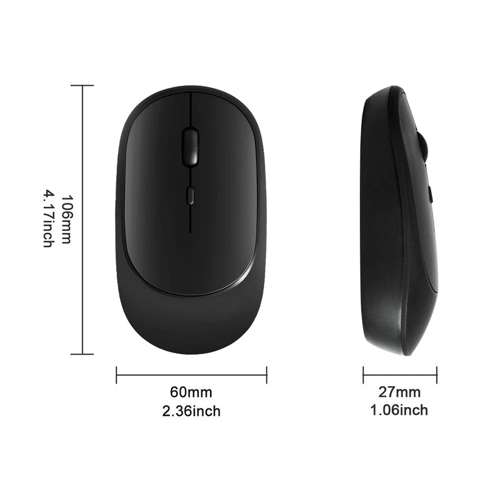 Kabellose Maus Bluetooth USB Computer Notebook Laptop Funkmaus PC Maus Kabellos - Bild 3 von 4