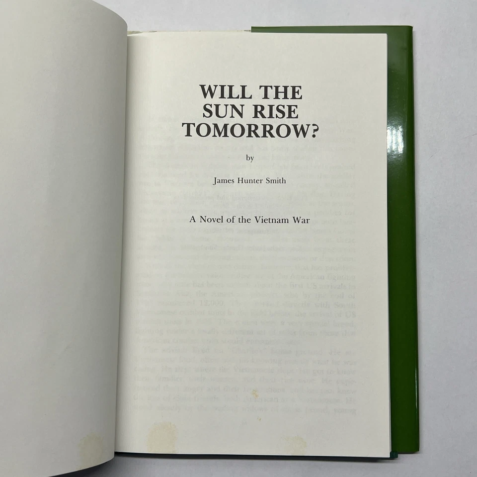 1990 Signed 1st,MSG Smith WILL THE SUN RISE TOMORROW, Army Ranger in Vietnam War Foto 3 de 4