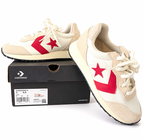 Converse Omega Trainer Men’s Low Top Suede Sneakers Lace Up Ivory/Light Dune