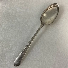 Vintage Wm Rogers Mfg Co Silverplate Spoon 6in Floral Pattern Antique Flatware