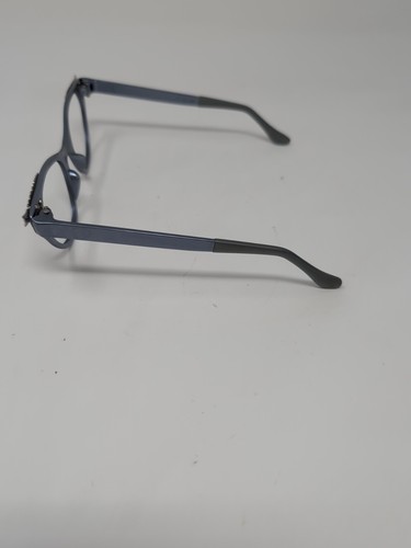 Blue vintage Tura cat-eye glasses Aluminum Feather 1950s 5.5 Feather Detail - Picture 5 of 12