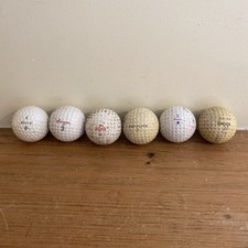 6 Vintage Used Golf Ball Lot Hogan Spalding Polara Dunlop Maxfli Top Flite Balls