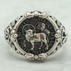 Buy 3 Get 1 Free Lamb of God Agnus Dei Christian Jesus Silver Rings