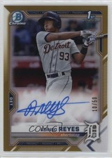2021 Bowman Chrome Prospects Gold Refractor 10/50 Adinso Reyes #CPA-ARE Auto d7k
