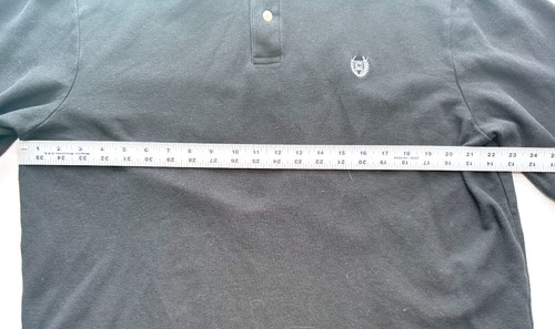Chaps Polo Shirt Mens 2XL XXL Black Long Sleeve Golf Rugby Athleisure - Picture 5 of 6