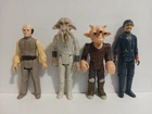Lot of 4 Vintage Star Wars 3.75" action figures Kenner Ree-Yees Squid Head Lobot
