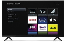 Sharp 2T-C43GD2025K HDR Dolby Digital Smart Full HD LED 43'' Roku TV - Black A