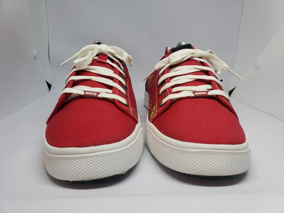 Toms X Marvel Travel Lite Mujer Talla 10 Rojo Bajo AOP Marvel Logotipos Tenis Hombres Talla 9 Foto 3 de 4